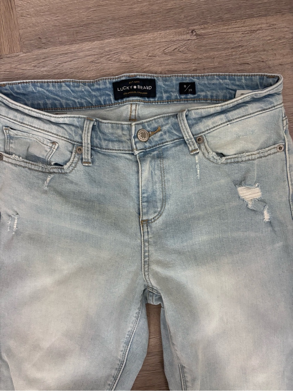 Lucky Brand Light Blue Distressed Denim Jeans